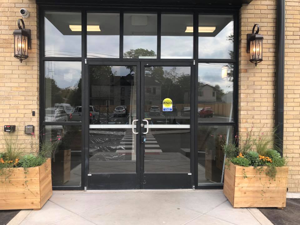 Commercial door replacement by Scottsburg Glass Inc.